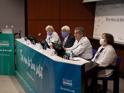 El director del Hospital Clínic, Josep M. Campistol, durante la presentación del informe de agresiones sexuales, este jueves en Barcelona.