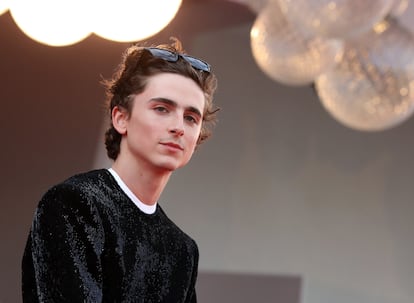 Timothee Chalamet na apresentação de ‘Duna’ neste mês no Festival de Veneza.