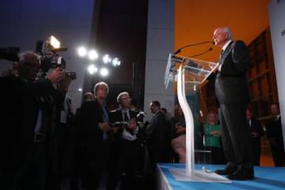 El presidente del BBVA, Francisco González, en la inauguración en Buenos Aires.
