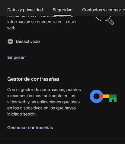 Seguridad en la cuenta de Google en un Android