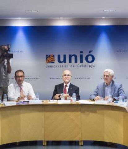 Reunión del comité de Gobierno de Unió, presidido por Josep Antoni duran Lleida.
