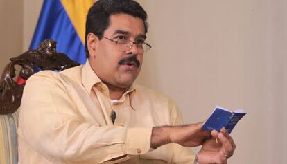 Nicol&aacute;s Maduro, durante una entrevista concedida el viernes.