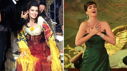 Fanny Ardant y Paz Vega, en sus respectivas interpretaciones de la cantante de ópera griega Maria Callas.