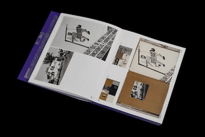 Doble página perteneciente a ‘Deconstruyendo el Sistema nervioso de Lange, Brändli y Chalbaud’, editado por Ricardo Báez y Eduardo Castro, publicado por Colección C&FE / Carmen Araujo Arte Ediciones.