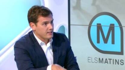 Albert Rivera, durant l'entrevista a 'Els Matins' de TV3