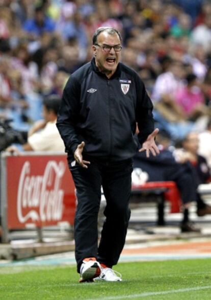 Bielsa, durante el encuentro en el Calderón.