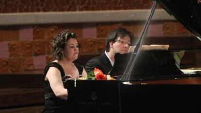 El duo Nexus Piano en una actuación anterior en el Palau.