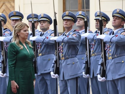 Zuzana Čaputová, presidenta de Eslovaquia, durante una visita oficial a Praga el pasado 20 de junio.
