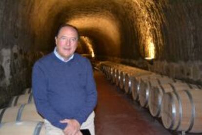 Carlos Moro, en la bodega.