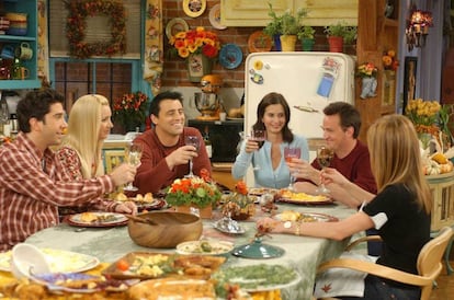 En 'Friends' sabían cómo preparar una cena de Navidad a lo grande sin dejarse los cuartos.