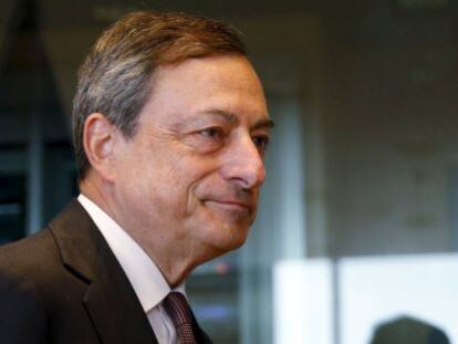 Mario Draghi, en el Parlamento europeo. 