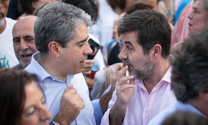 Francesc Homs amb Jordi Sànchez, president de l'ANC.