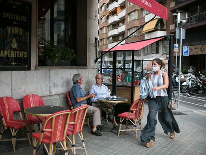 La terrassa del bar café Turó, a Barcelona.
