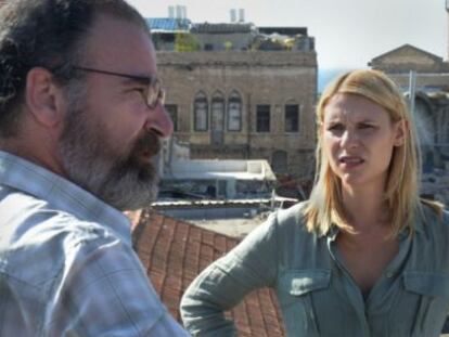 Mandy Patinkin y Claire Danes, en una de las escenas rodadas en Tel Aviv