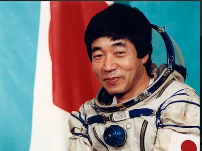 Toyohiro Akiyama, en una foto oficial antes de viajar a la MIR.