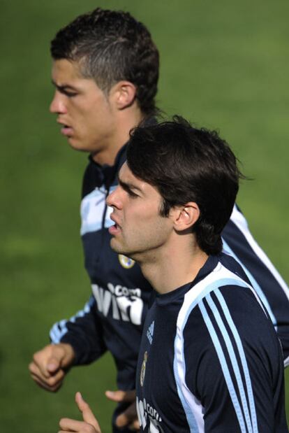 Kaká, ayer junto a Cristiano Ronaldo.