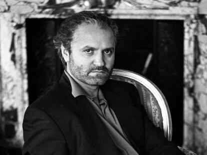 Gianni Versace, durante una visita a Madrid en 1990.