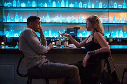 Will Smith y Margot Robbie, en un fotograma del filme.