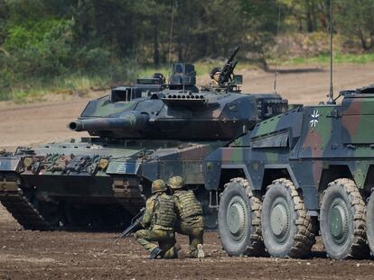 Maniobras del ejército alemán con tanques  Leopard 2 A7, en una imagen de archivo tomada en Múnich en 2019.