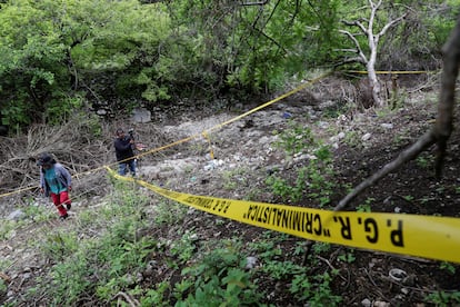 La barranca de La Carnicería, donde encontraron los restos de Christian Rodríguez.