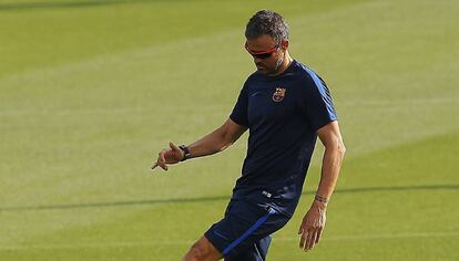 Luis Enrique, en la Ciudad Deportiva.