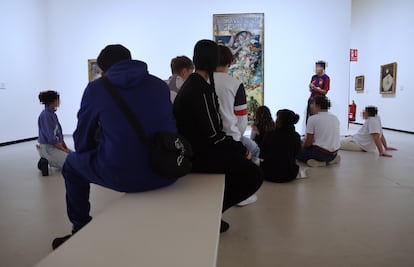 Taller organizado por la Fundación Santander sobre el arte como herramienta pedagógica, en la Ciudad Financiera del Banco Santander en Boadilla del Monte.