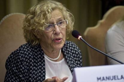 A prefeita de Madri, Manuela Carmena, no Vaticano.