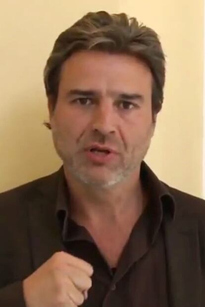 El actor Alberto San Juan, en una imagen del vídeo.