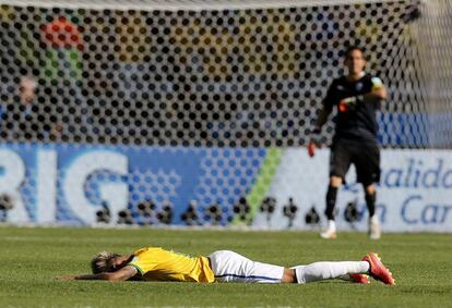 Neymar no fim da prorrogação.