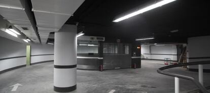 Garaje en la Gran Vía de Madrid.