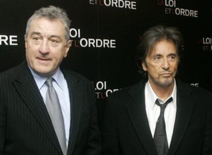 Robert de Niro y Al Pacino, el pasado septiembre, durante la presentación en París de 'Righteous Kill'.