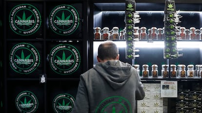 Una tienda de cannabis en Madrid.