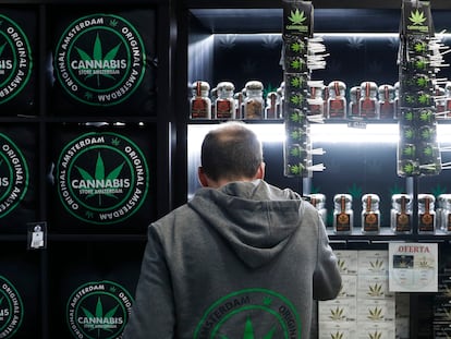 Una tienda de cannabis en Madrid.