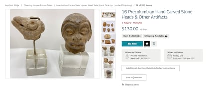 Figuras de piedra a la venta en el portal AuctionNinja.