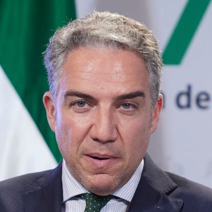 El consejero de Presidencia, Elías Bendodo, durante la rueda de prensa tras el Consejo de Gobierno andaluz en el Palacio de San Telmo, a 29 de marzo de 2022 en Sevilla (Andalucía, España)
29 MARZO 2022
Joaquin Corchero / Europa Press
29/03/2022