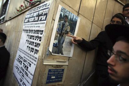 Funeral en Bnei Brak (Israel) de Yoav Hattab, una de las víctimas judías en el atentado de París.