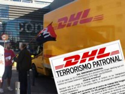 Protesta de CNT contra DHL. 