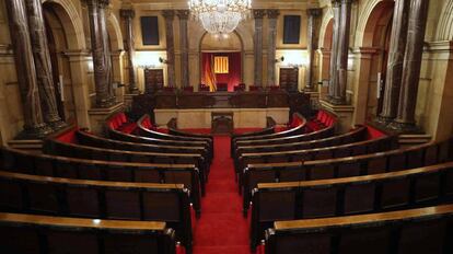 Vista del hemiciclo del Parlament a una semana de su constituci&oacute;n.