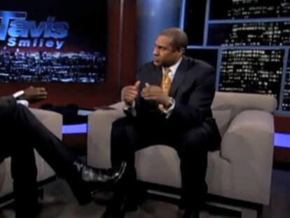 El cantante británico Seal durante la grabación del programa <i>Tavis Smiley</i>, de la cadena estadounidense de televisión PBS, el 23 de enero de 2012.