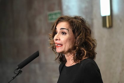 La ministra de Hacienda y Función Pública, Maria Jesús Montero,