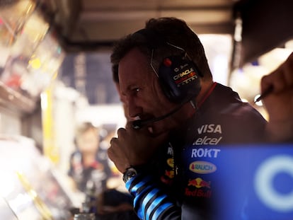 Christian Horner, en el garaje de Red Bull, el pasado 2 de marzo.