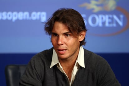 Nadal, hoy en Nueva York durante la rueda de prensa