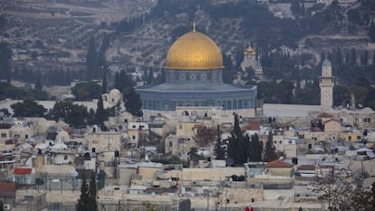 Vista da cidade velha de Jerusalém, na terça-feira.