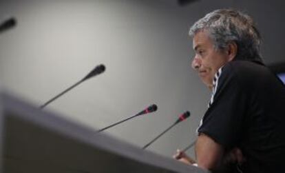 Mourinho, ayer en rueda de prensa