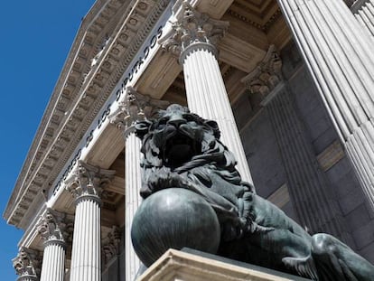 Fachada del Congreso de los Diputados.