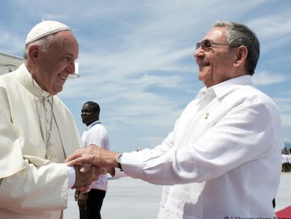 Raúl Castro se despediu do Papa na terça-feira. Irão se reencontrar em Nova York.