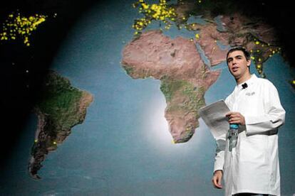 Larry Page, cofundador de Google durante su intervención el pasado viernes en el Consumer Electronics Show de Las Vegas.