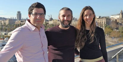 Ferrán Nogué, Oriol Vila y Carlota Pi, fundadores de Holaluz.