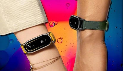 Xiaomi Smart Band 8 con fondo