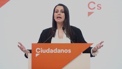 Inés Arrimadas, este jueves.